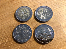 Lot 4x 2 euro France JO Paris 2021 2022 2023 2024 pièces commémoratives
