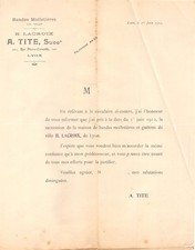 1912 BANDES MOLLETIERES A TITE