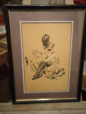 Elegante Lithographie Art Deco