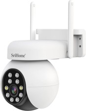 SRIHOME 5MP HD PTZ Caméra de Surveillance, Détection d'humains, Suivi de Mouveme