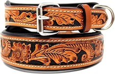 Collier pour chien robuste rembourré en cuir de qualité supérieure à la...