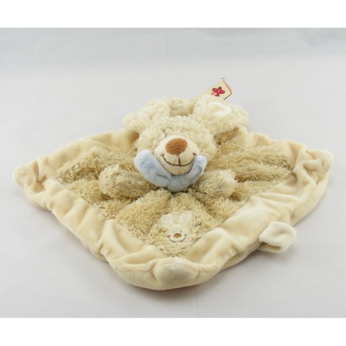 Doudou plat lapin beige - lapin, écru