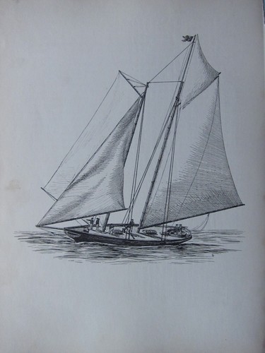 1936 voile bateau imprimé - bateau, imprimé~