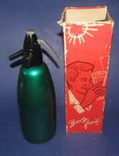 Siphon vintage Socarb made in France tbe avec boite h 30cm