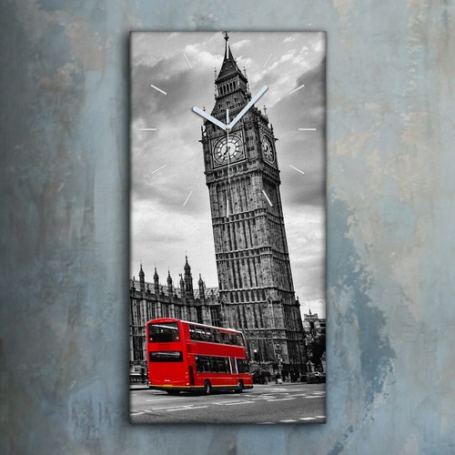 Horloge murale sur toile 30x60