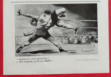 Publicité de presse 1937 Lame Rasoir GIBBS Liqueur SUZE Catch Lutte Paul ORDNER