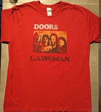 T SHIRT THE DOORS "LA WOMAN" RED XL ETAT NEUF