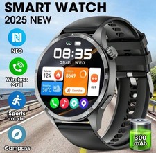 Montre Connecté Homme Écran HD Traqueur Fitness 100 Modes Sports Appel Bluetooth