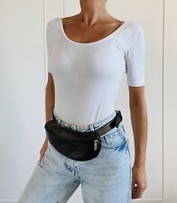 Sac banane en cuir tressé STEPHANE KELIAN Vintage 1990's