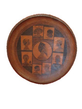  ART AFRICAIN GRANDE ASSIETTE EN BOIS DECORATIF EPOQUE ART DECO 