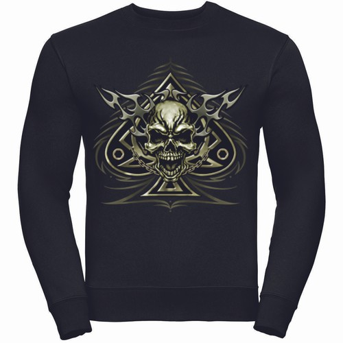 Sweatshirt skull biker - , &