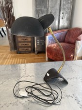 ANCIENNE LAMPE DE BUREAU ANNEE 50 NOIRE GRANULEUSE FLEXIBLE