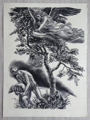 Adam eve gravure - gravure, originale
