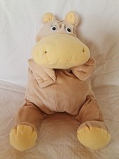 Doudou peluche hippopotame beige SUPER TOYS STYLE RUMPPLE  -  VINTAGE -