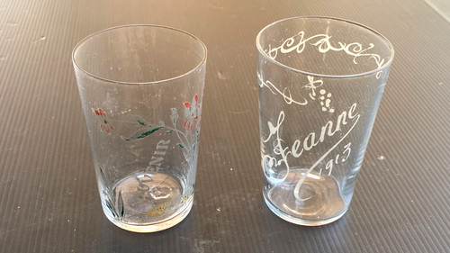 Ancien verre cure - de, jeanne