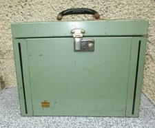 Ancien classeur de bureau  Columbia " en métal d'atelier industriel 