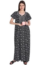 Robe nuit indienne coton - nuit, en