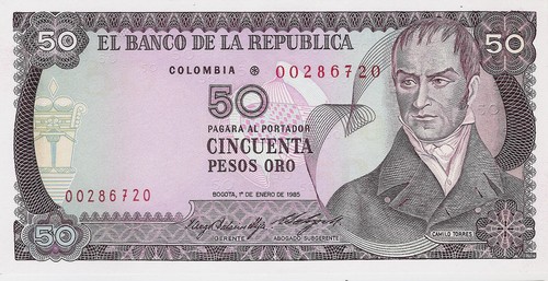 Colombia pesos 1985 425ar - colombia, p-425ar