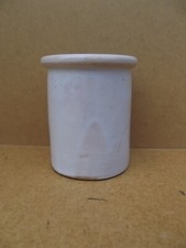 Ancien pot à confiture terre cuite émaillée blanc no Creil et Montereau