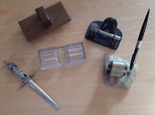 Lot anciens articles de bureau et d'écriture