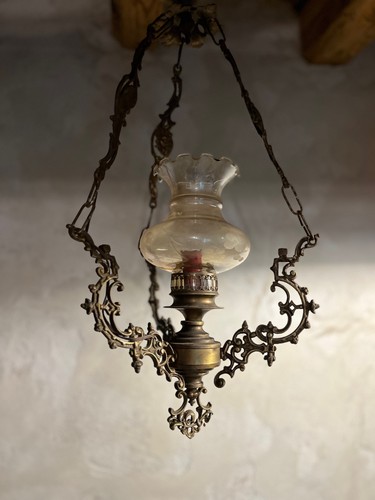 Lustre ancien 1940 laiton - lustre,