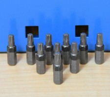 10 Pièce Würth TX25 Bit 1/4 Pouces 25mm Long Bits Vis Torx Noir