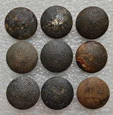 Lot de 9 boutons zinc uniformes de l'armée allemande WW2 d'origine D2