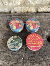 Lot de 4 Boîtes en Métal Vintage Berlingots de Carpentras Eysséric