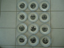 ASSIETTES PARLANTES VIE MILITAIRE SARREGUEMINES DIGOIN