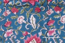 Par Le Yard Main Bloc Imprimé Toile Canard Tissu Tapisserie Décor Tissu Indien
