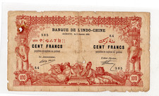 DJIBOUTI Banque de l'Indochine INDO.CHINE INDO-CHINA 100 francs 02/01/1920 P4.