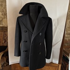 WW2  US NAVY BLUE PEA COAT 100% WOOL SIZE  DATED UNIFORME Size 36