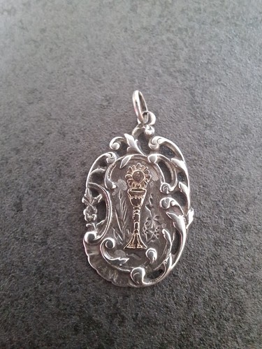 Ancien pendentif argent - pendentif, en