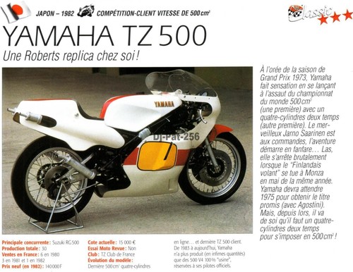 Fiche moto yamaha 500 - moto, :