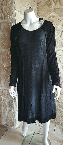 Robe noire grise - robe, neuve