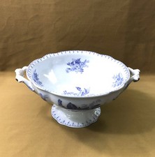 saladier sur piedouche / soupière faience signé SARREGUEMINES UetC modèle FLORE