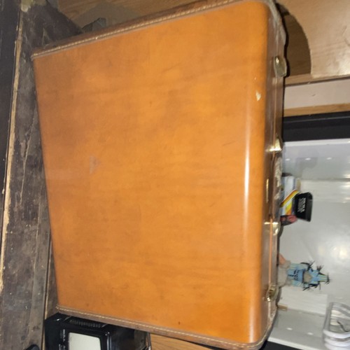Vintage brown hard - hard, leather