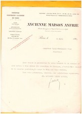 PARIS / LYON (II° / 69) SOIERIES LAINAGES DRAPERIE "ANFRIE" Lettre en 1925