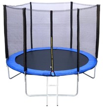 Trampoline BDW extérieur, trampoline de jardin avec filet, entrée zippée