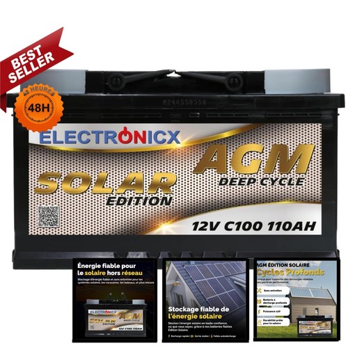Batterie agm solaire 12v 110ah - batterie,