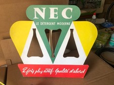 ANCIEN CARTON PUBLICITAIRE PRÉSENTOIR NEC detergent