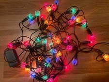 Vintage 80’s NOËL Guirlande Électrique Lumineuse Diamants 50 Lampes Déco Sapin