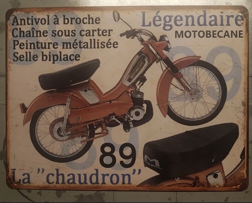 Plaque métal motobécane av89 - plaque,