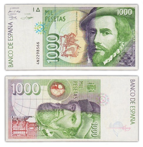 1000 pesetas 1992 - 1000,