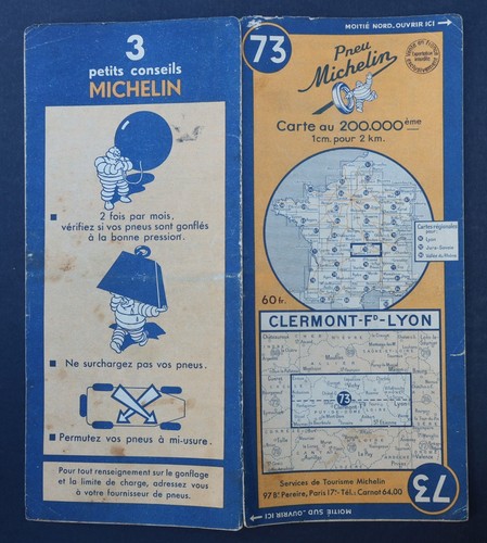 Carte michelin clermont - carte,