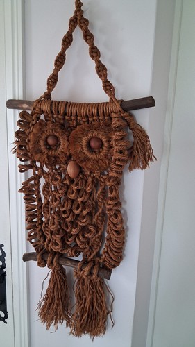 Chouette macramé - chouette, en