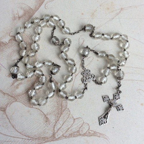 Chapelet ancien argent - argent, anges