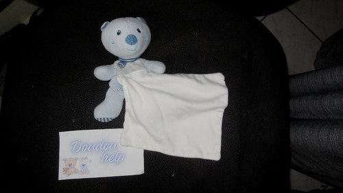 Doudou mouchoir ours - ours, bleu