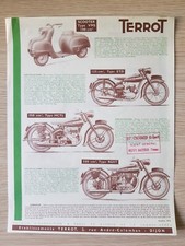 catalogue publicitaire motocyclettes TERROT 1951 350cm3 HCTL 500cm3 RGST 125cm3