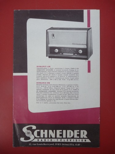 Publicité ancienne radio - ancienne,